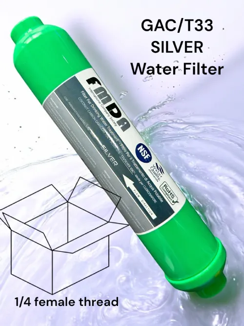 Filtro in linea da 2 pollici T33 - SILVER carbone box 25pz
